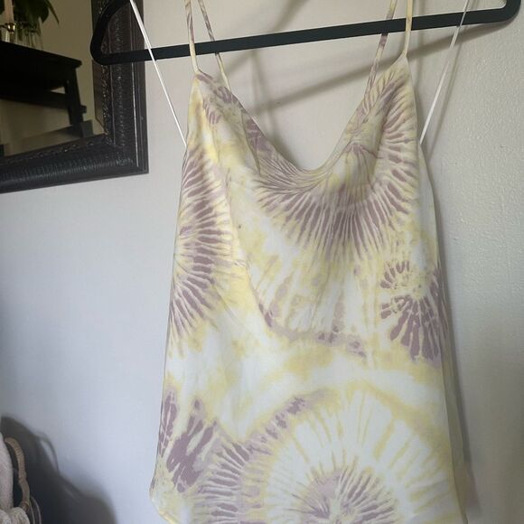 Silky Cross Back Tank Top with adjustable straps size Small - Women's Beige - Picture 2 of 7